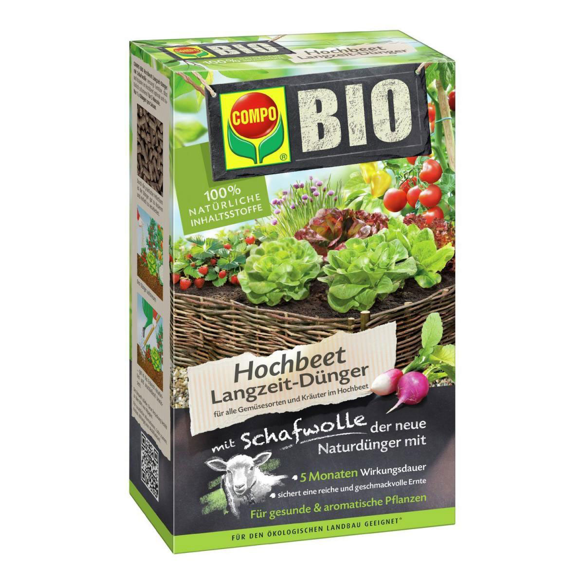 Compo BIO Hochbeet Langzeit-Dünger mit Schafwolle 750 g