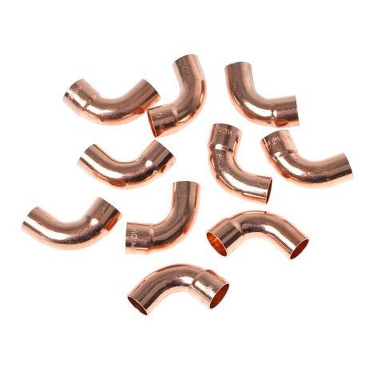 Kirchhoff 90-Bogen 15 mm 1 Muffe Kupfer 10 Stück