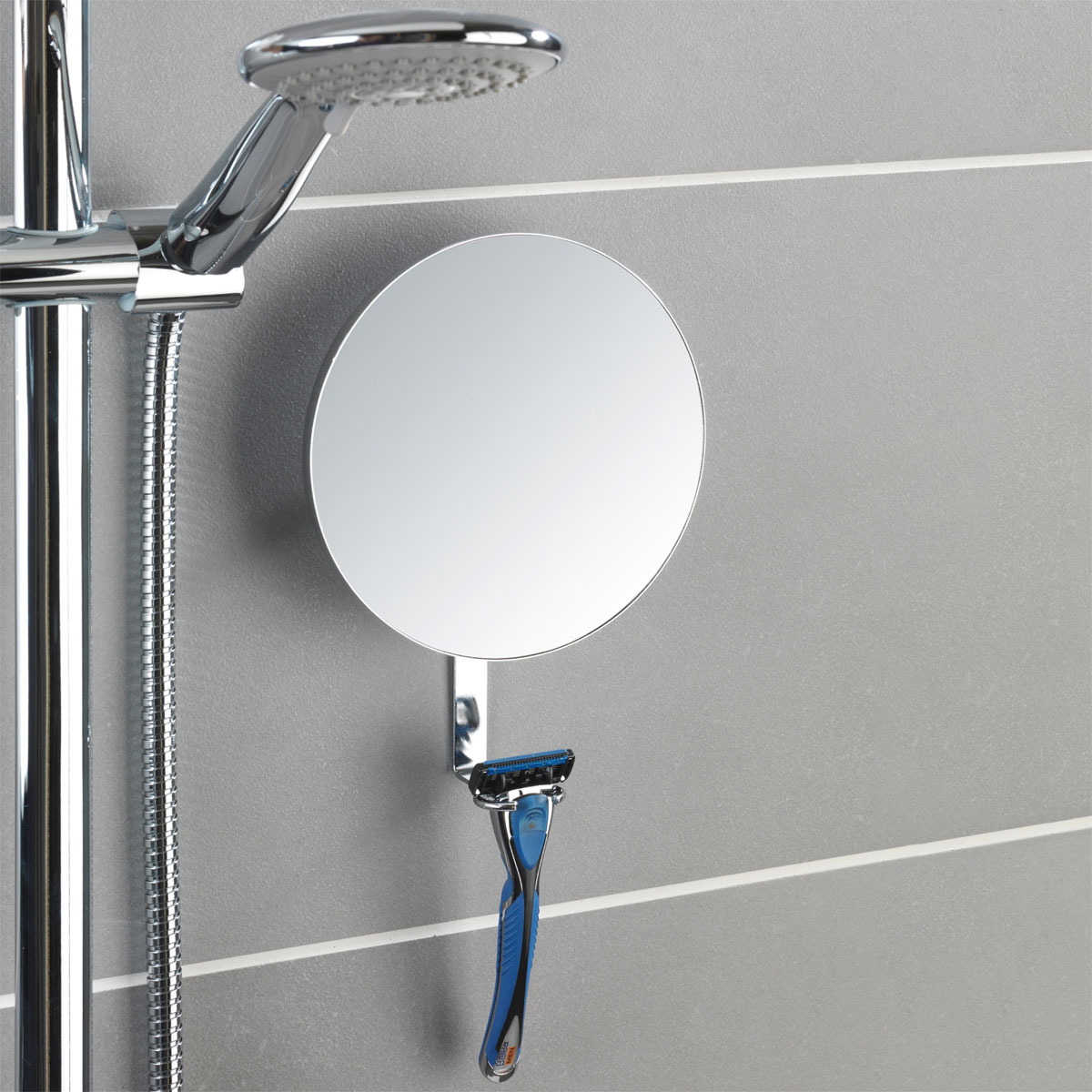 Wenko  Turbo-Loc Antibeschlagspiegel Edelstahl Befestigen ohne bohren Bild 7