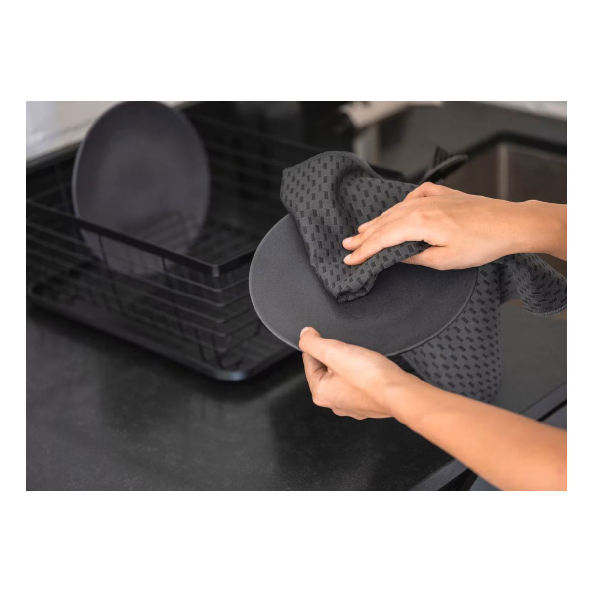 Wenko Mikrofaser Geschirrtücher Mod. Miko, 2er Set zum Abtrocken und Polieren Bild 2