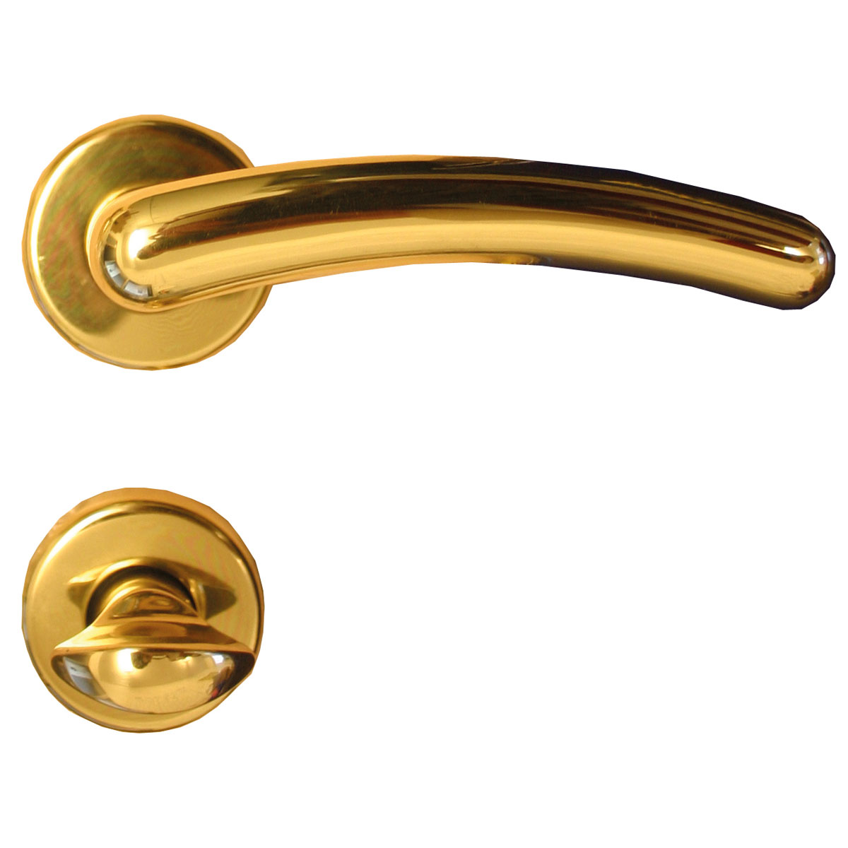 Alpertec Rosettengarnitur Franziska-R Messing poliert WC