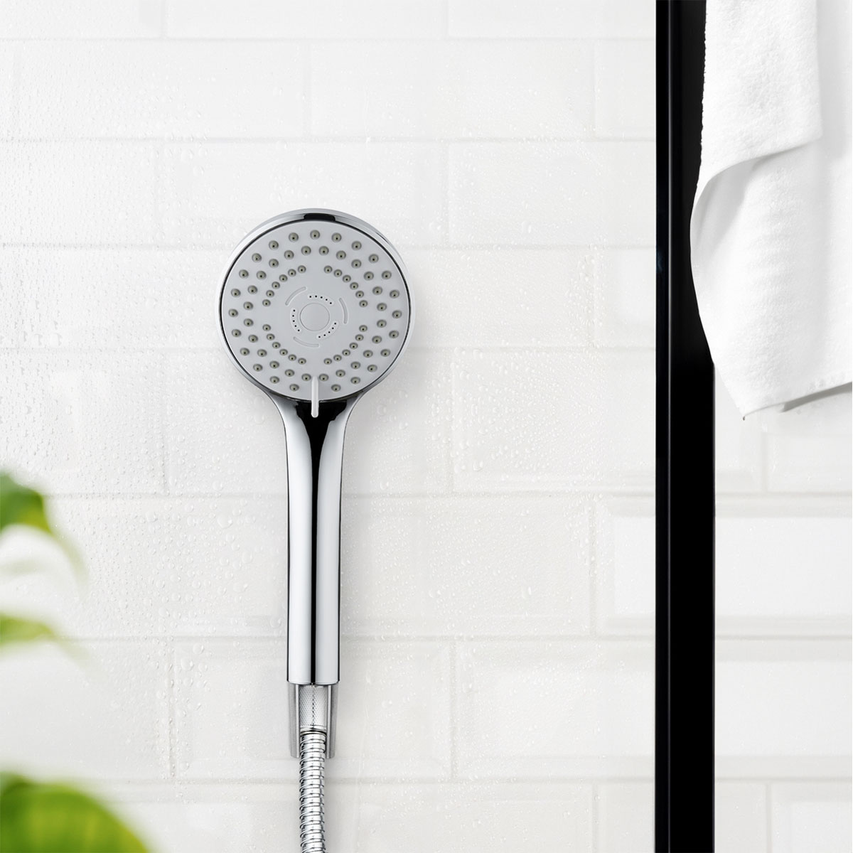 Wenko Basic Line Duschkopf-Set 2tlg. Ø95-5 chr Bild 4