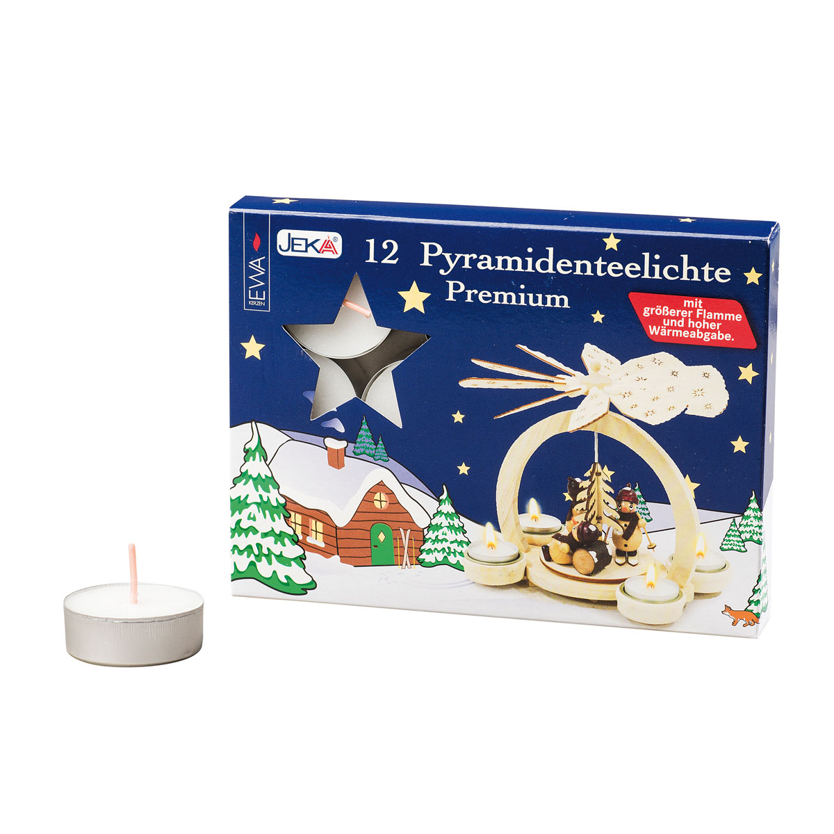 Premium Pyramiden-Teelichte 12er Pack
