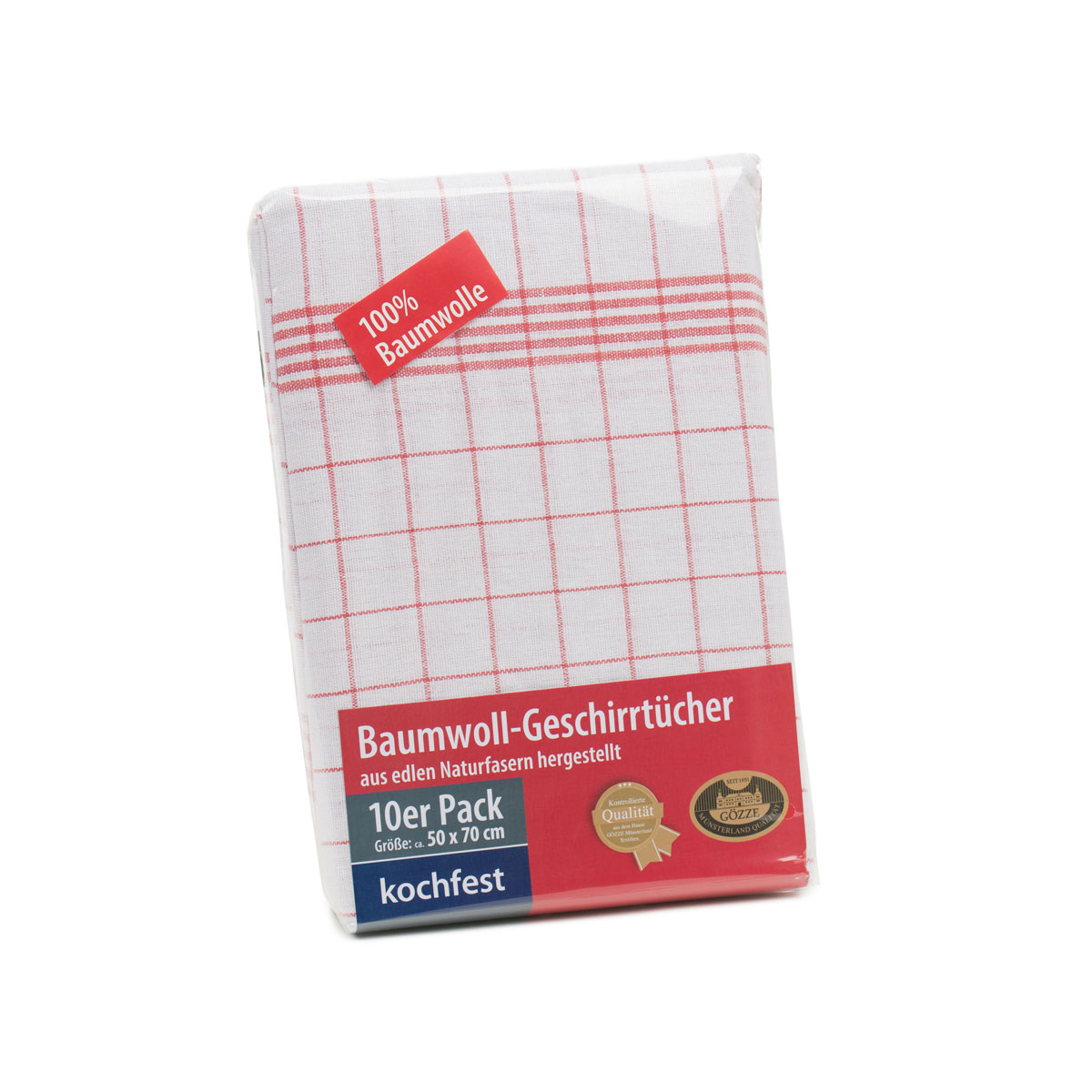 Gözze Geschirrtuch 50 x 70 cm 10er Pack rot Bild 4