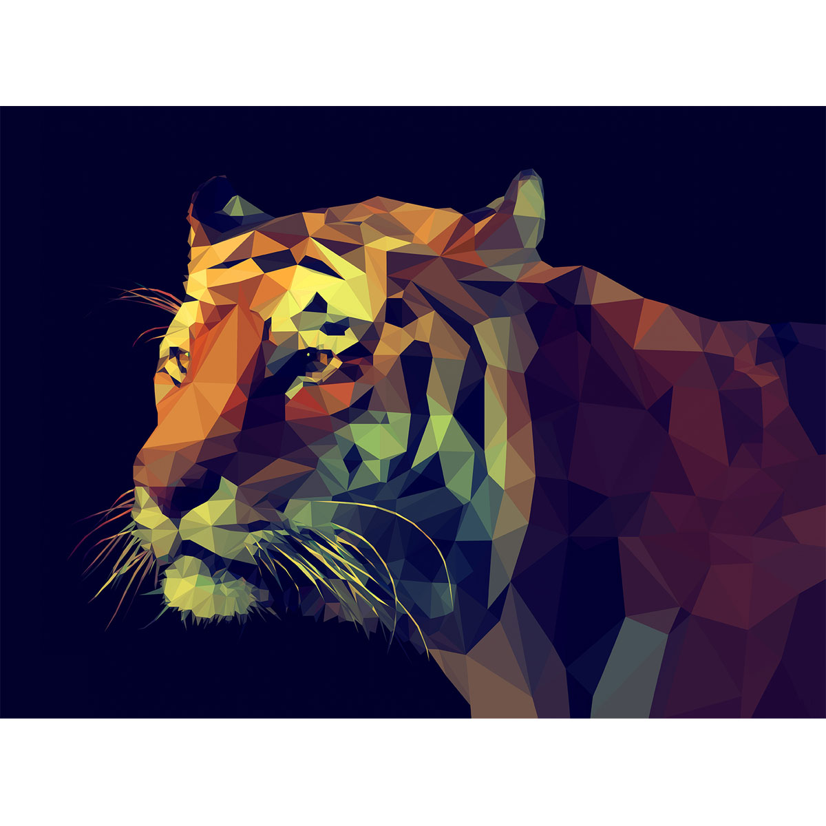 Canvas-Art Colourful Tiger 90 x 120 cm Bild 1