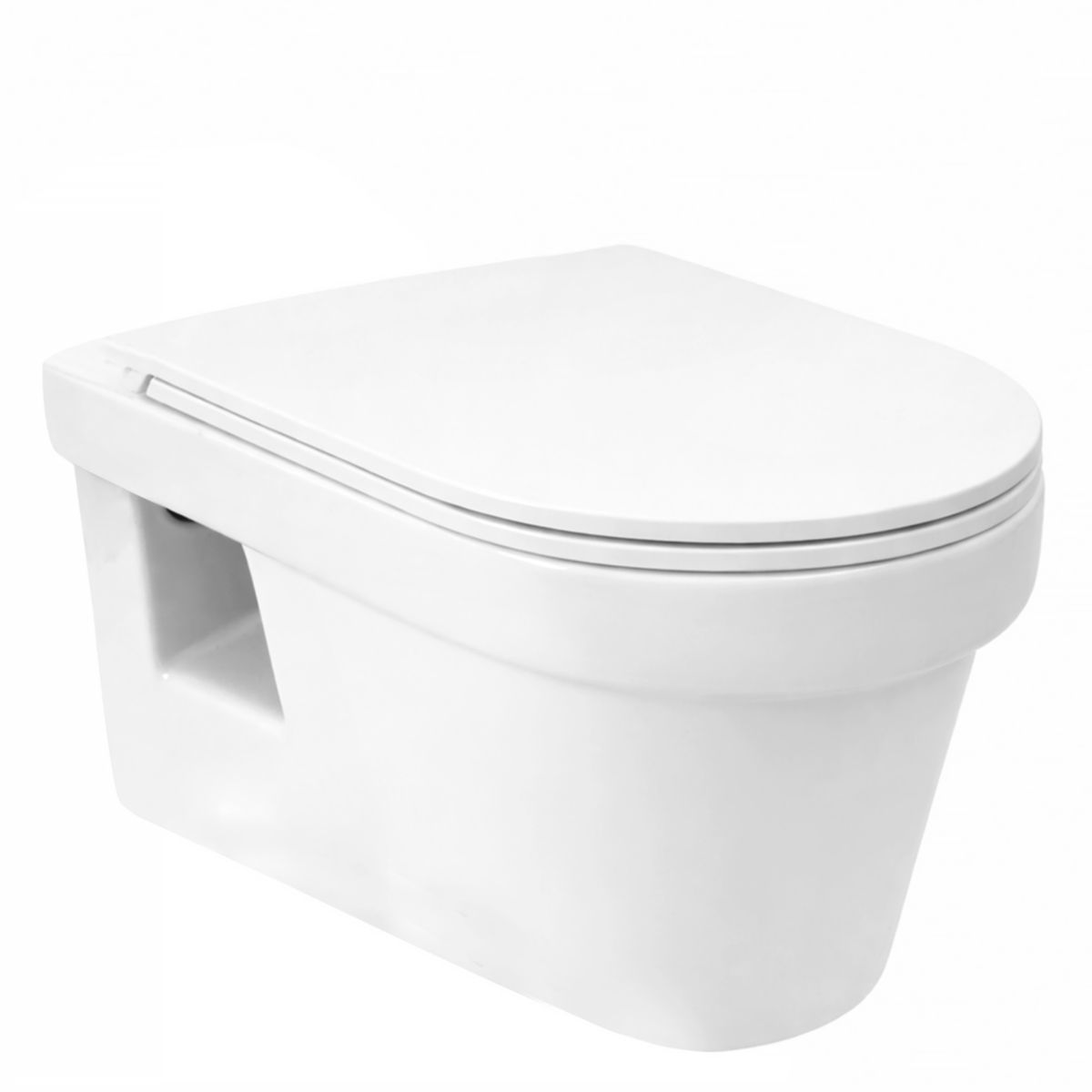 Valblue Spuelrandloses Wand-WC-Set Ethos, Weiss inkl. WC-Sitz mit Absenkautomatik