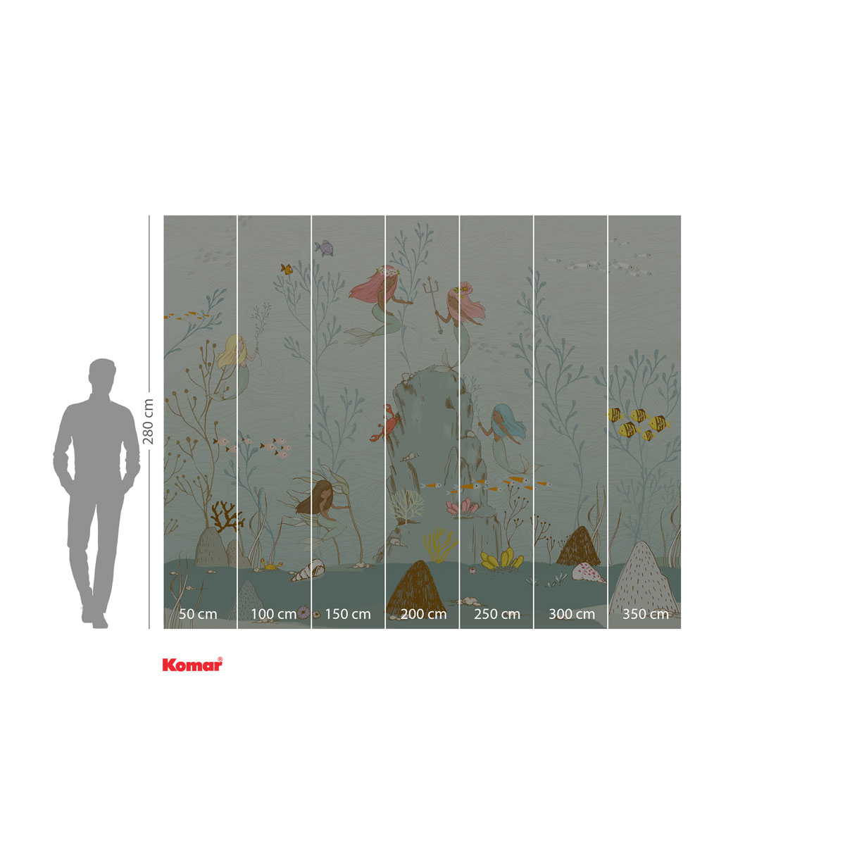 Komar  Vlies Fototapete Mermaids 350x280 cm Bild 3