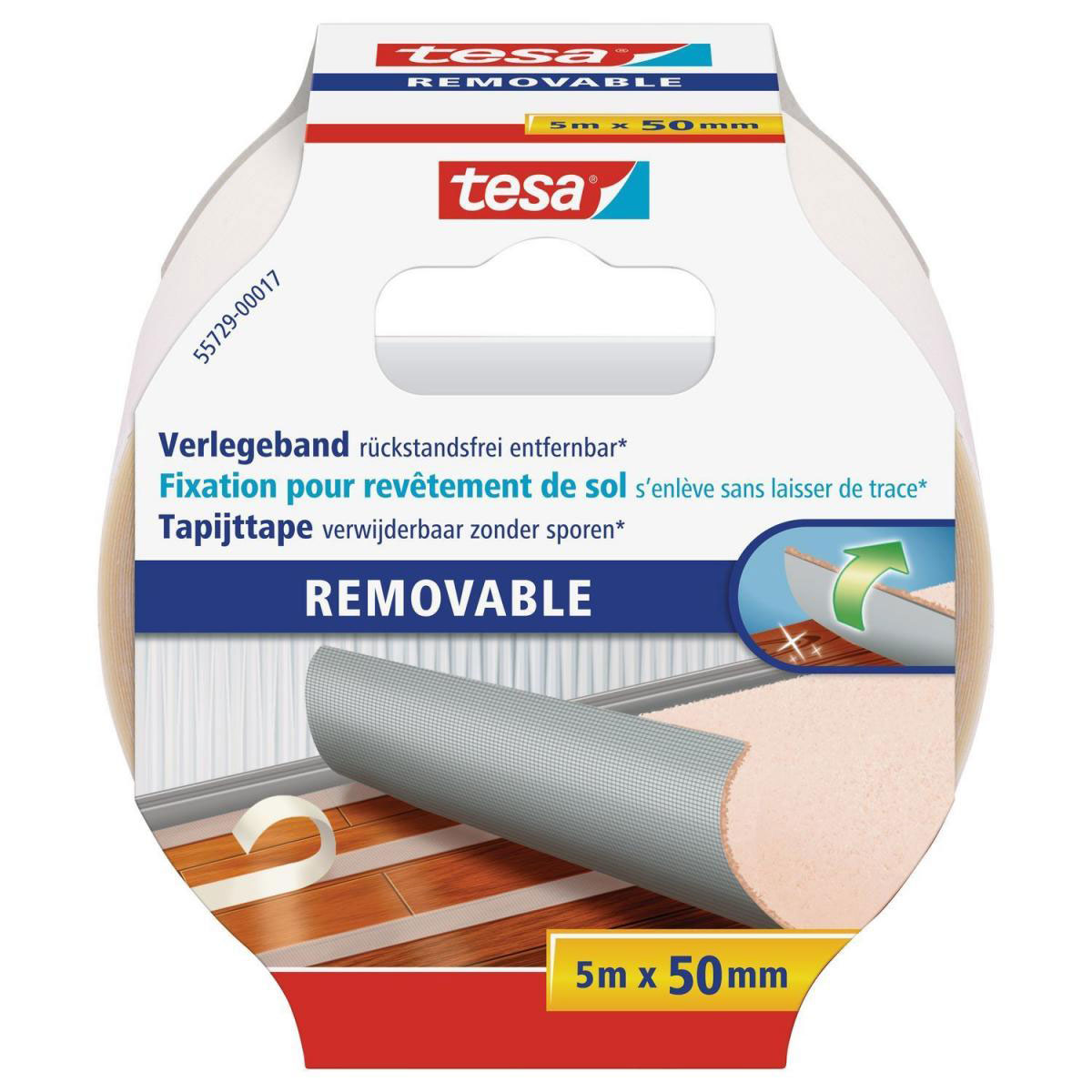 Tesa Verlegeband ohne Rückstände 5 m Bild 1