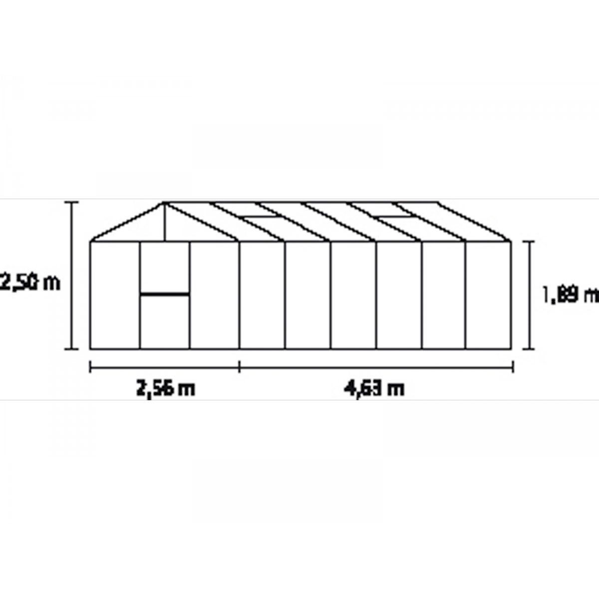 Vitavia Gewächshaus Zeus 11900 11,9m² 10 mm Hohlkammerplatte silber Bild 2