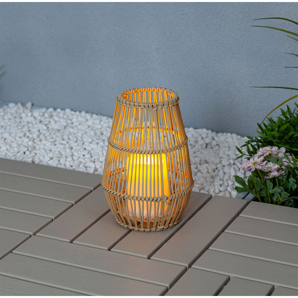 Flector Solarlaterne Bamboo Candlelight inkl Flackereffekt Bild 3