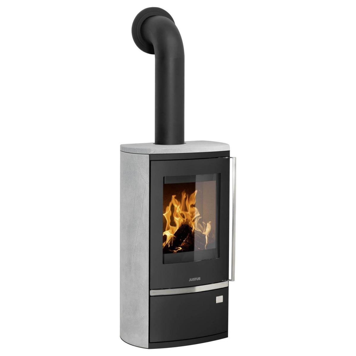 Kaminofen Reno R Dauerbrand SpecksteinKorpus Stahl schwarz Bild 1