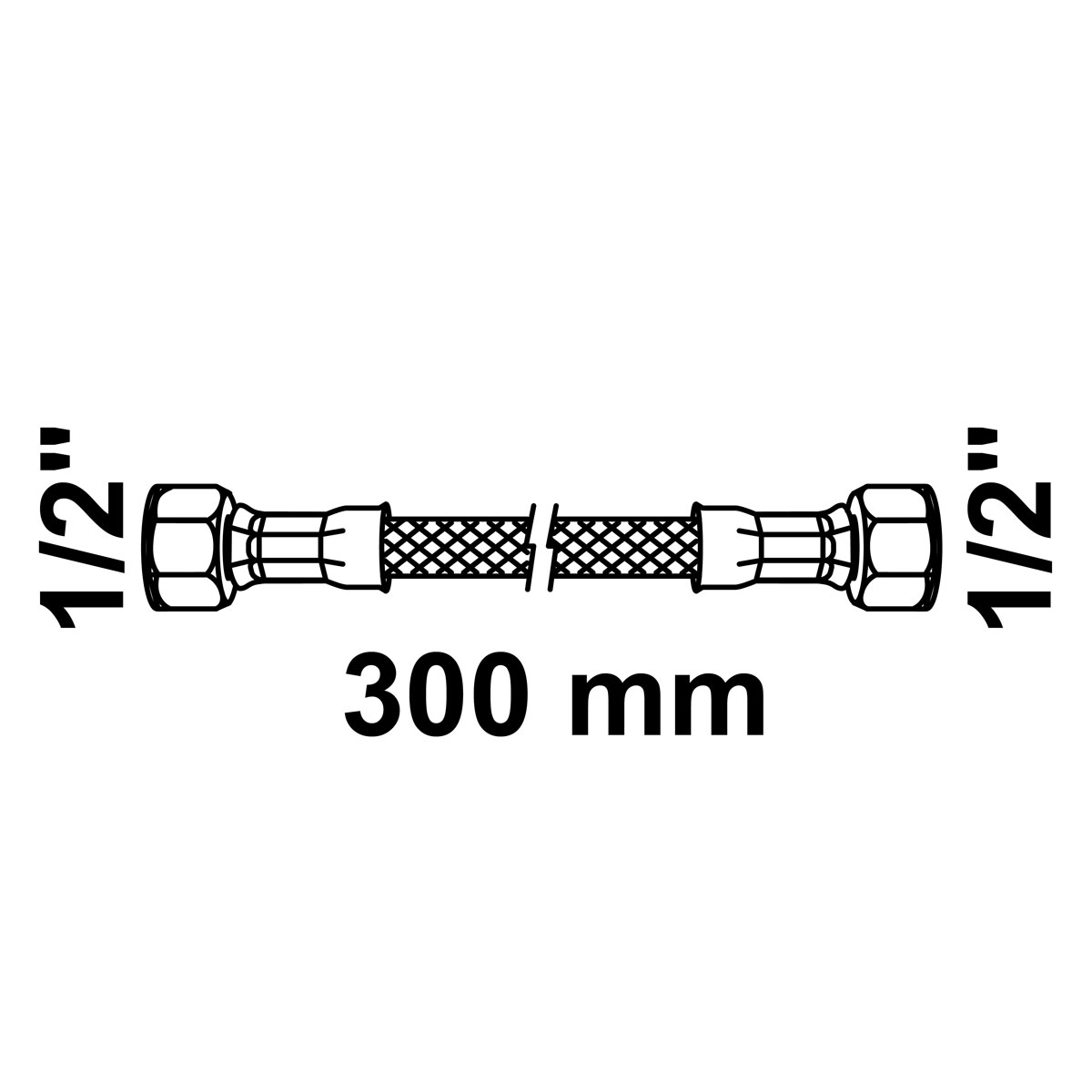 Kirchhoff Flex-Anschlussschlauch 1/2"IG x 1/2"IG Bild 2