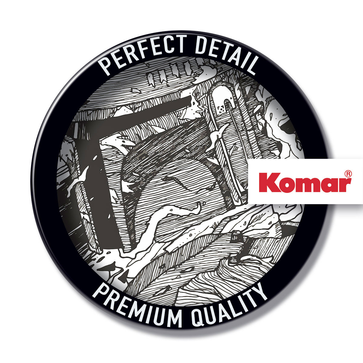 Komar  Wandbild Star Wars Boba Fett Drawing 30x40 cm Bild 3