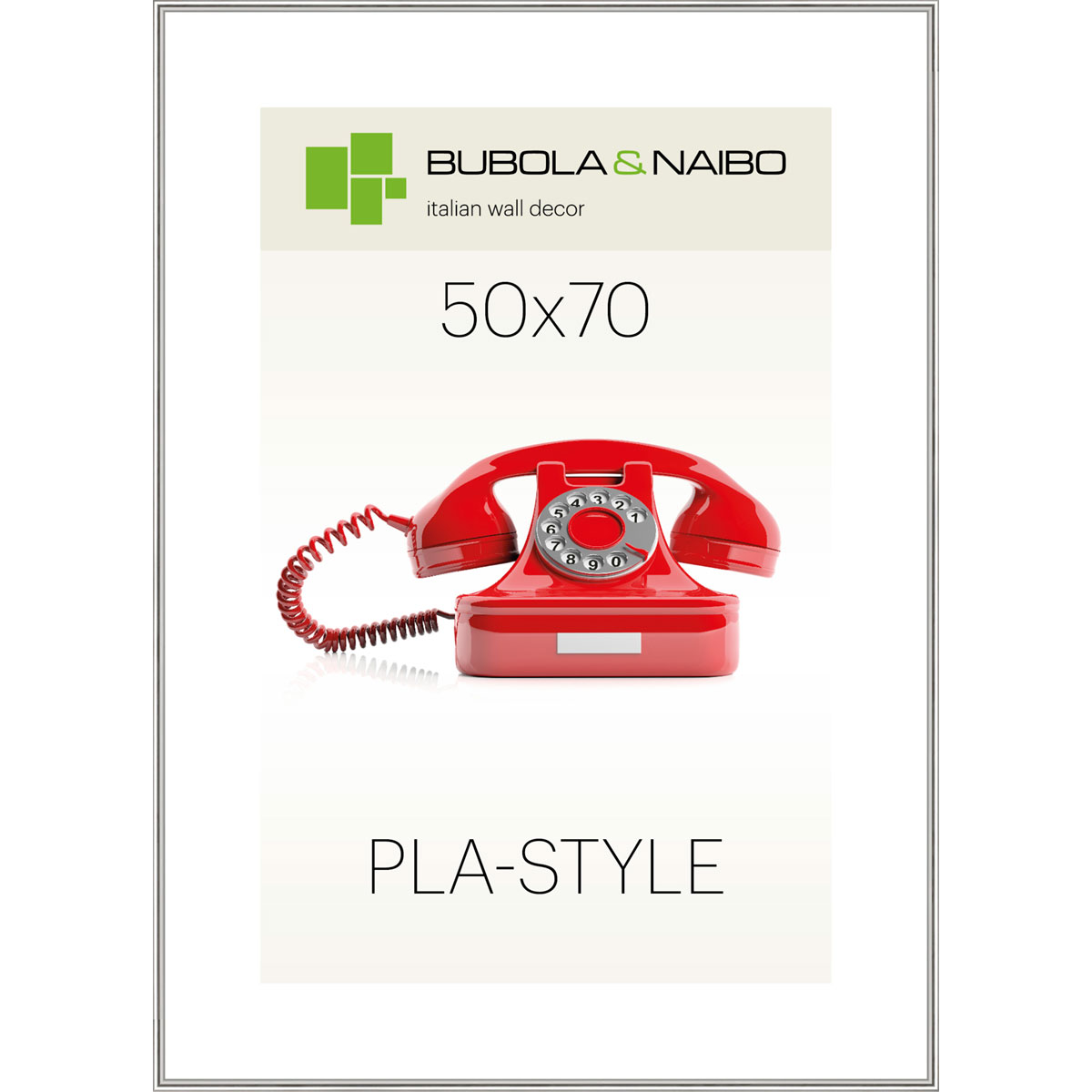 Kunststoffrahmen PLA01 50 x 70 cm Silber