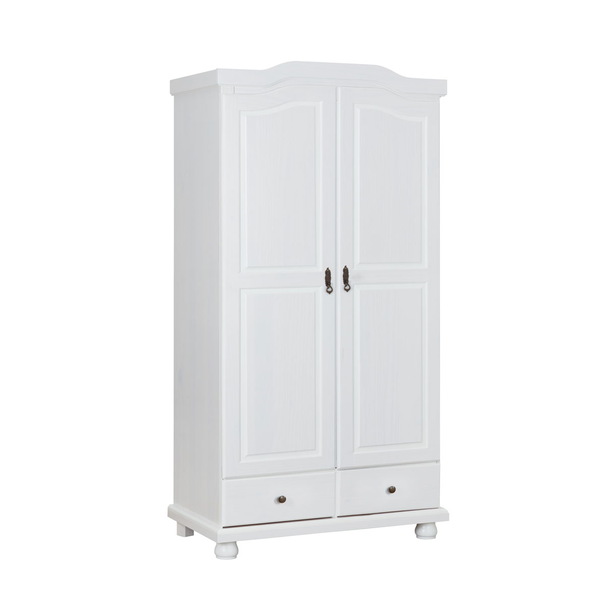 Inter Link Bauernschrank „Reutte“, weiß, 2-trg., mit 2 Schubladen, 104x198x56 cm