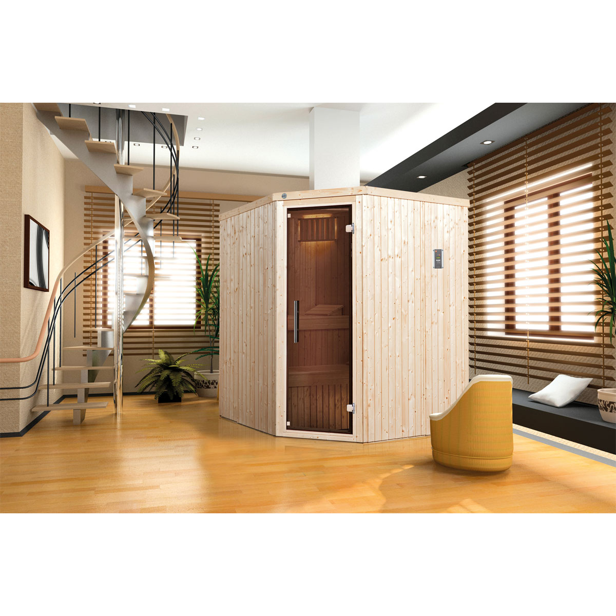 Weka Elementsauna „Kiruna 2“ GT, 230V, 4,5 kW, Bio Bild 2