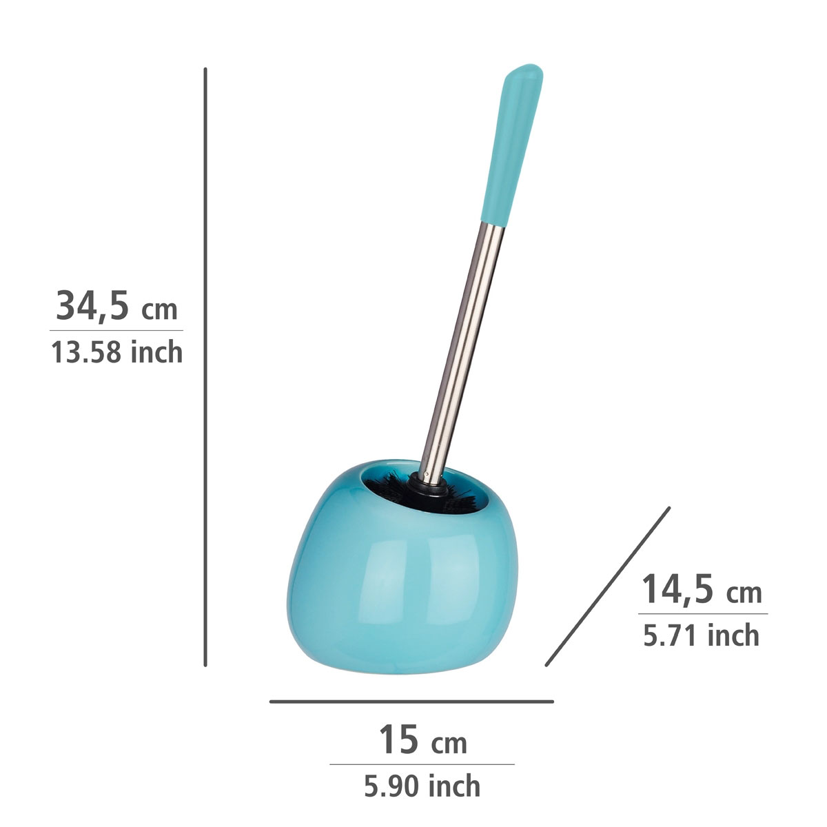 Wenko  WC-Garnitur Polaris Pastel Blue aus hochwertiger Keramik Bild 4