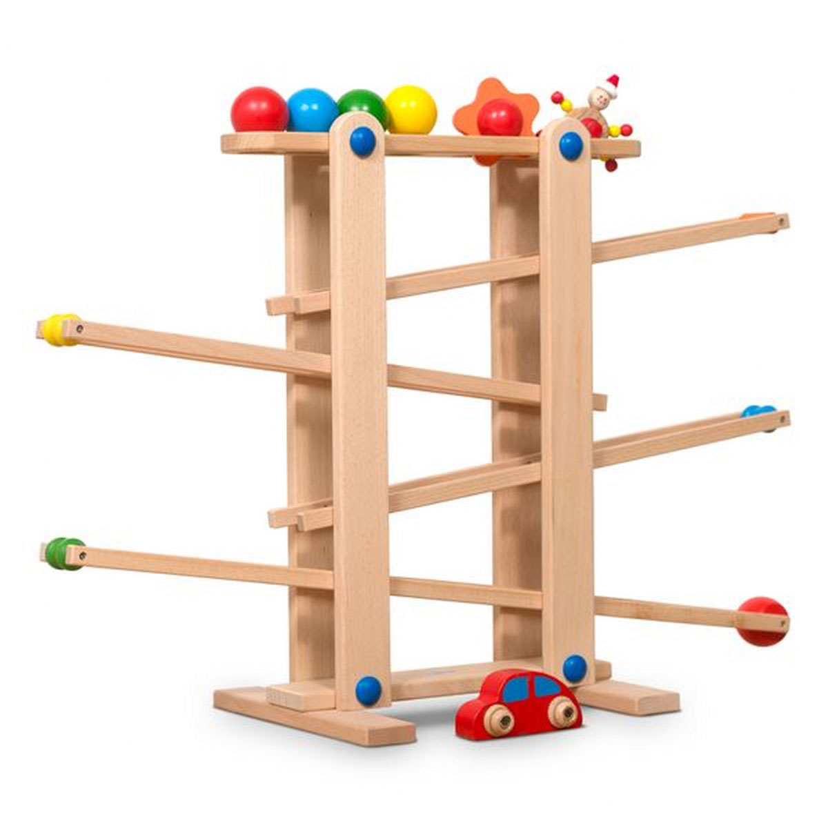 Coemo Holz-Kugelbahn, 7-teilig