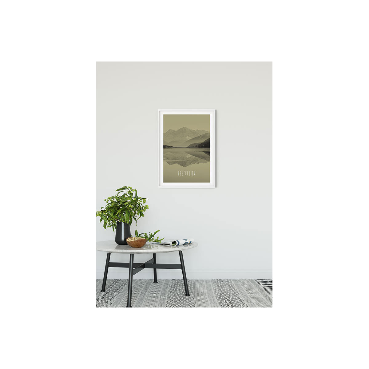 Komar  Wandbild Word Lake Reflection Sand 50x70 cm