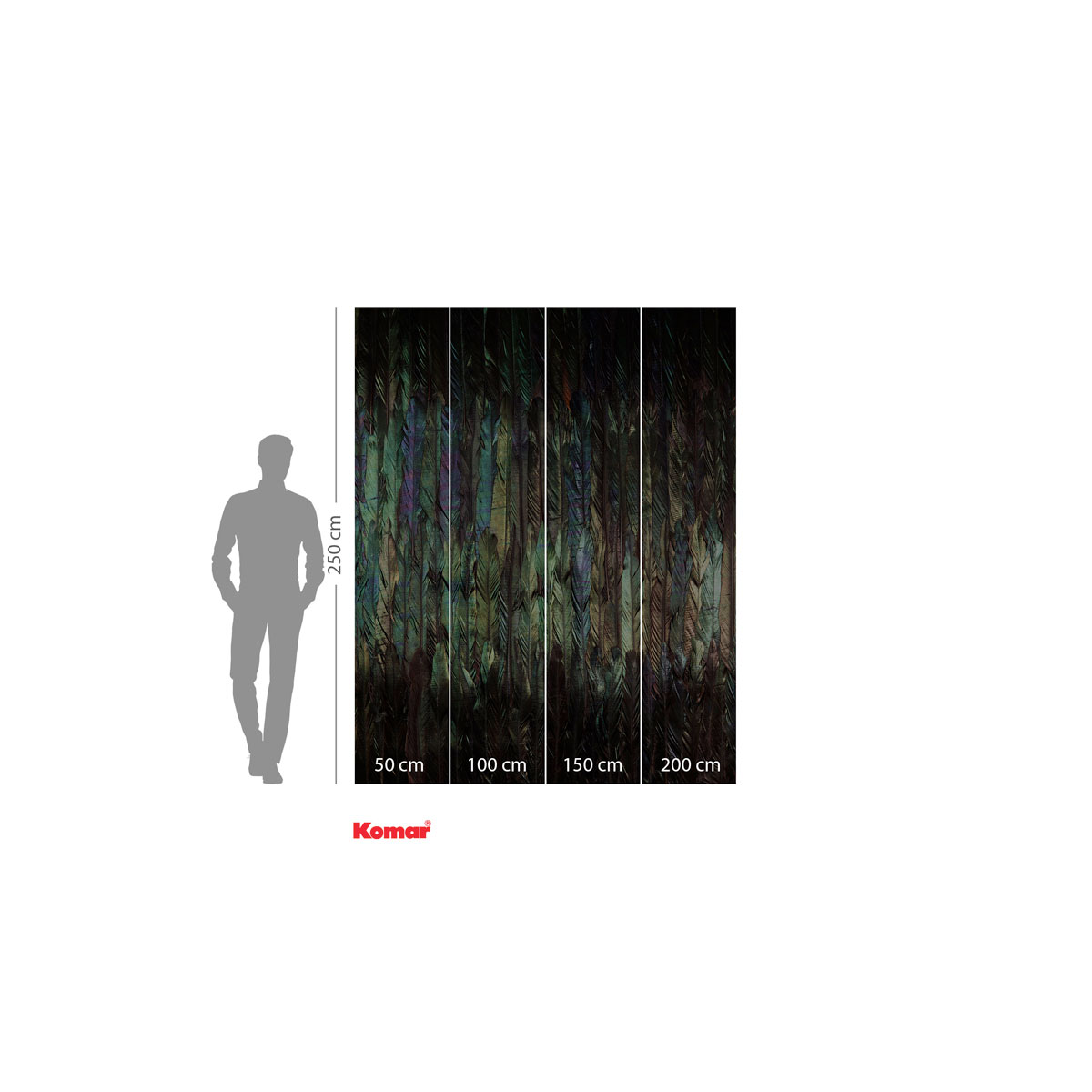 Komar  Vlies Fototapete Dark Wings 200x250 cm Bild 3