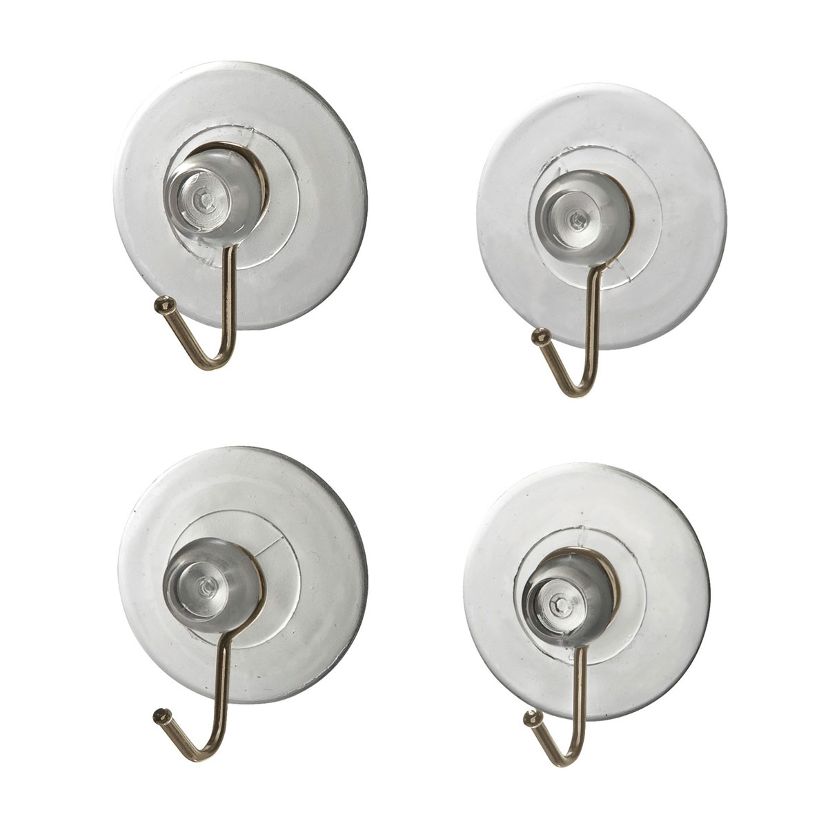 Wenko Saughaken Nickel transparent 4er Set