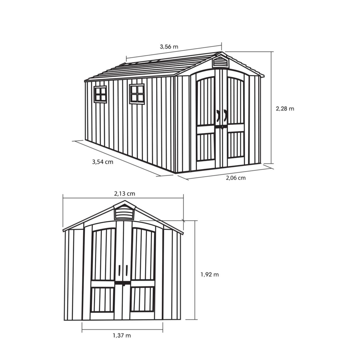 Lifetime Gerätehaus Terra 356x213x228 cm Bild 9