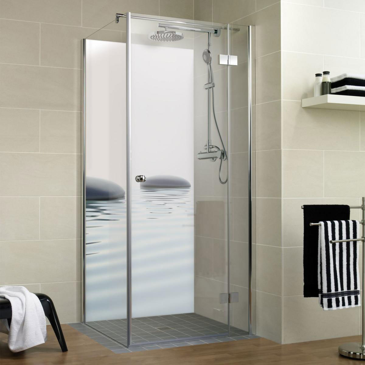 Schulte Duschrückwand Foto Zen Steine und Wasser 2100 x 900 mm Bild 1