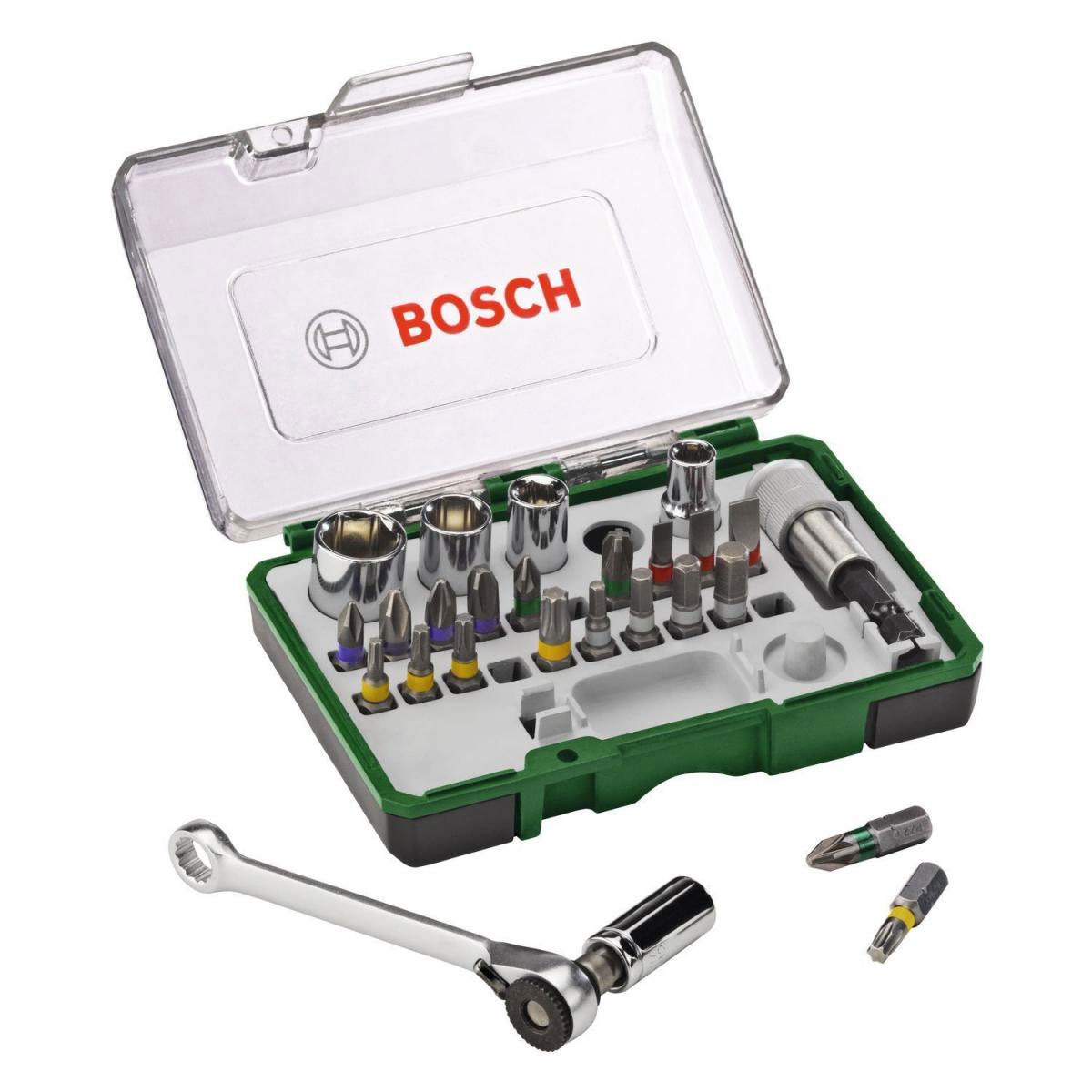 Bosch  Steckschlüssel-Set Promoline mini mit Ratsche 27-teilig