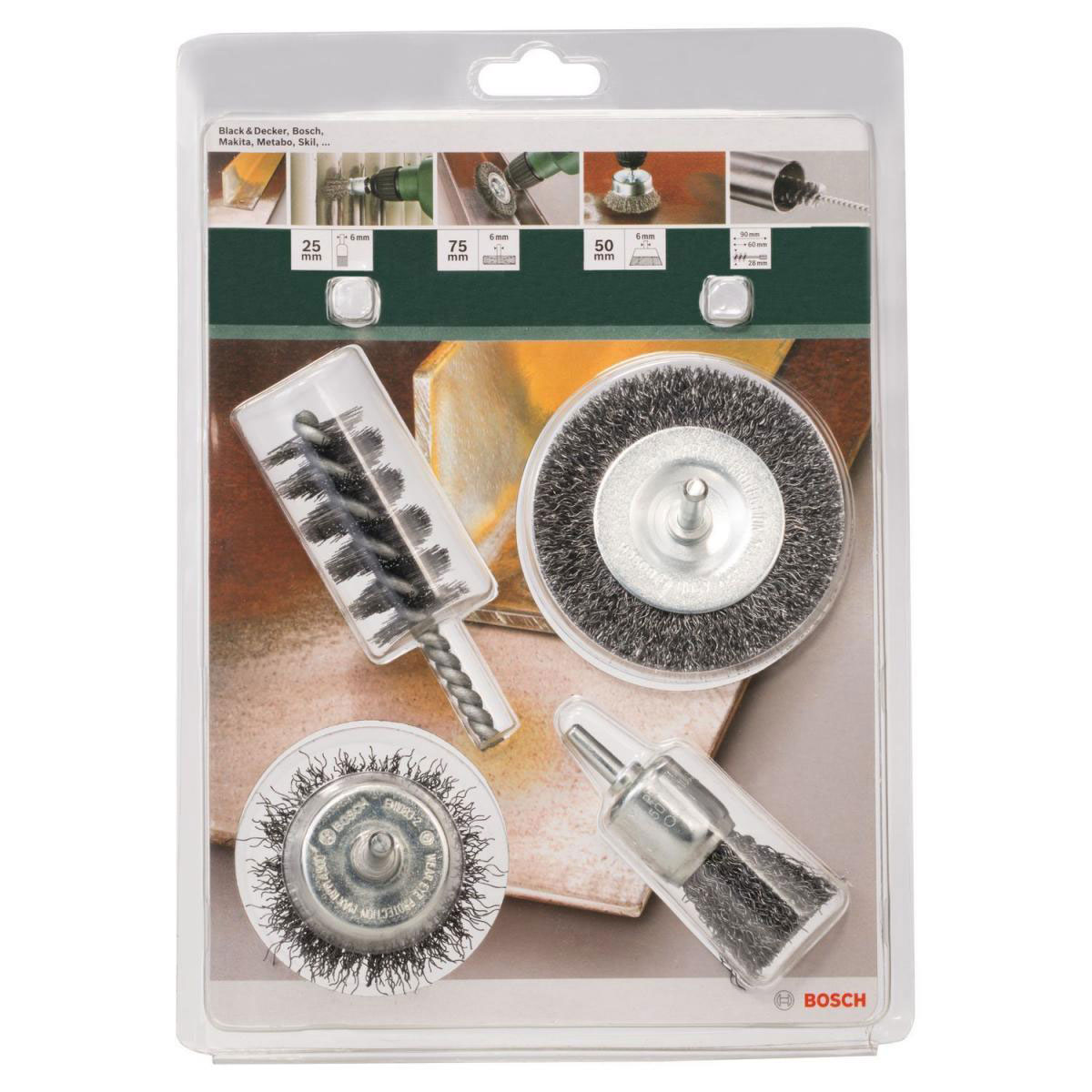 Bosch  DIY Drahtbürsten-Set 4- teilig  Bild 2