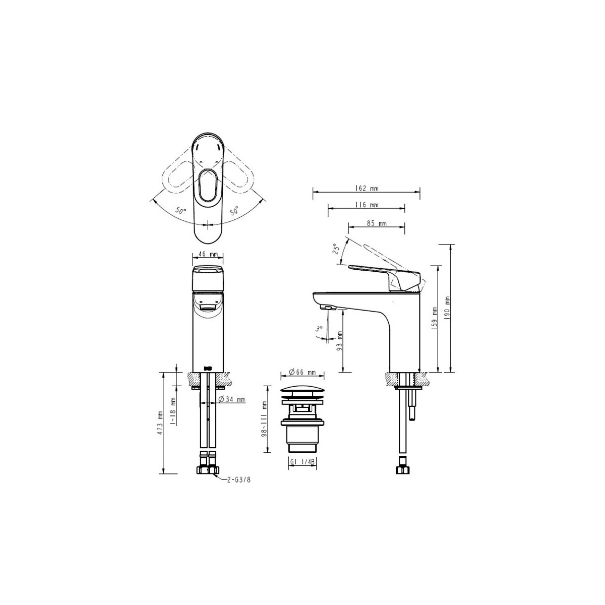 Lenz  Waschtischarmatur NANI chrom Bild 4