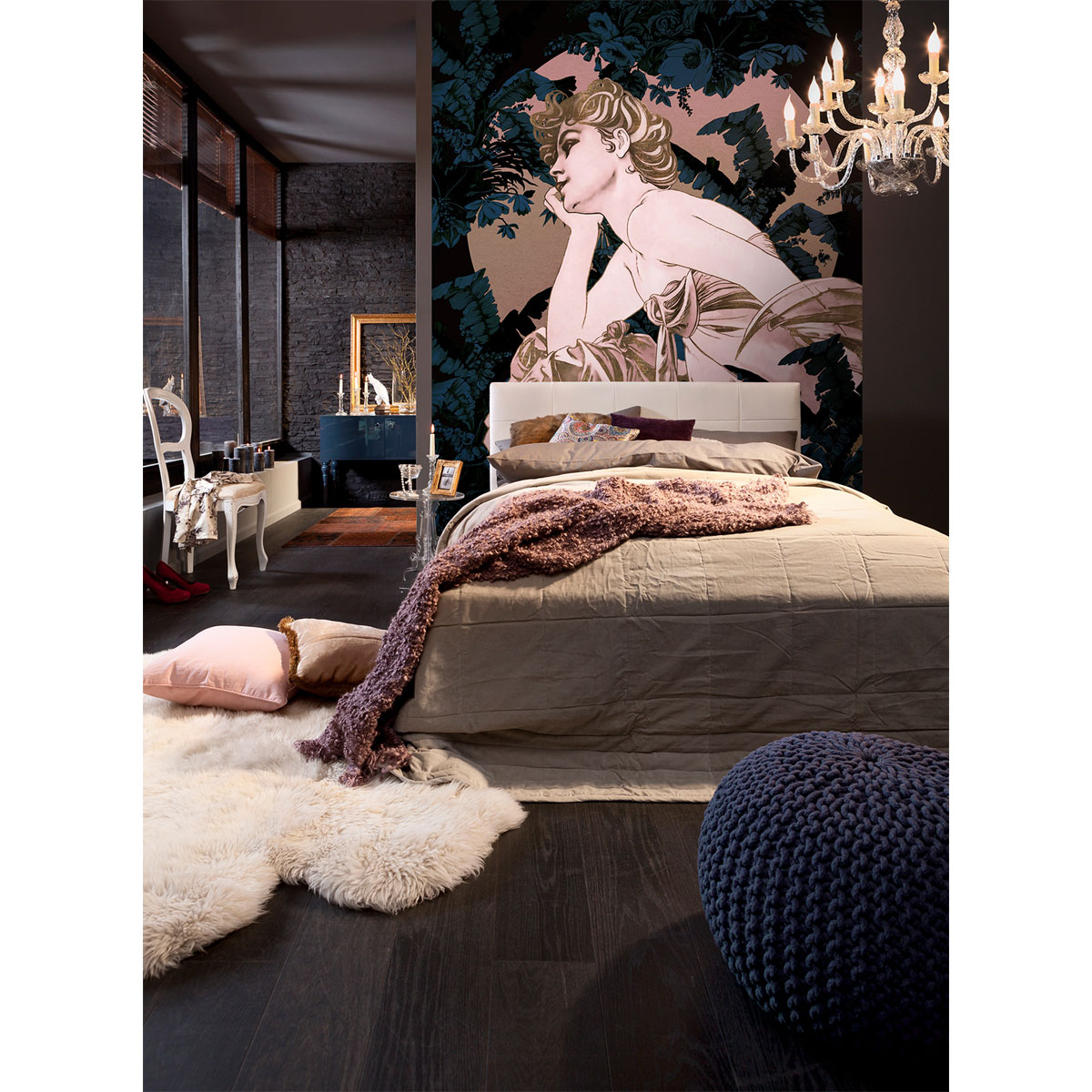 Komar  Vlies Fototapete Songes Bleu 200x280 cm