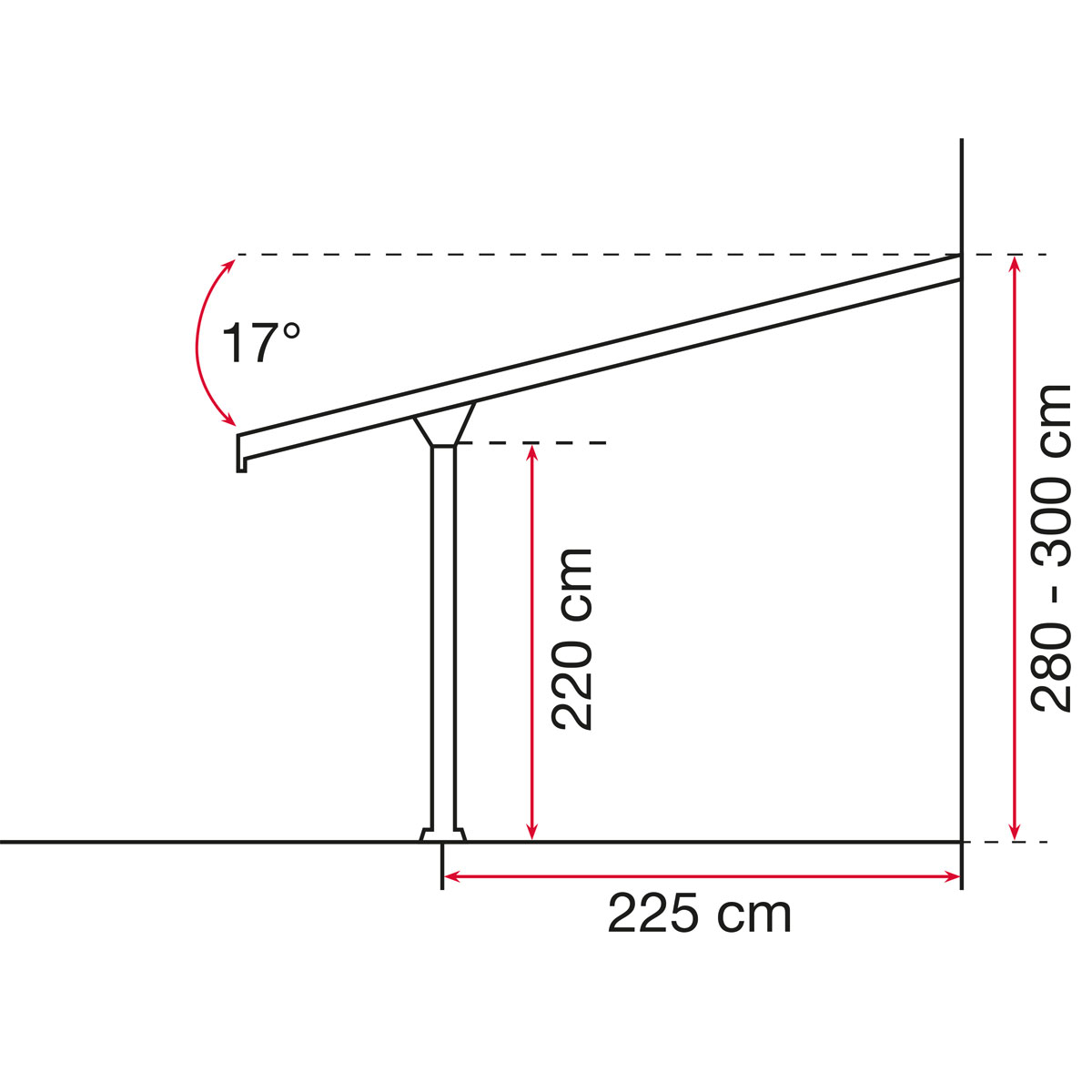 gutta Terrassenüberdachung Standard weiß 3,06 x 3,06 m Bild 12