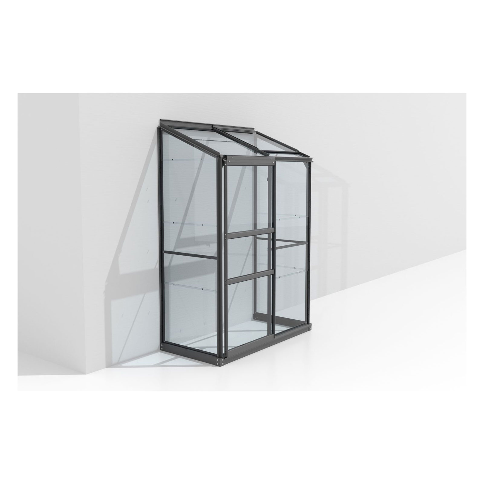 Vitavia Gewächshaus Styx 900 0,9m² 3 mm Einscheibensicherheitsglas schwarz