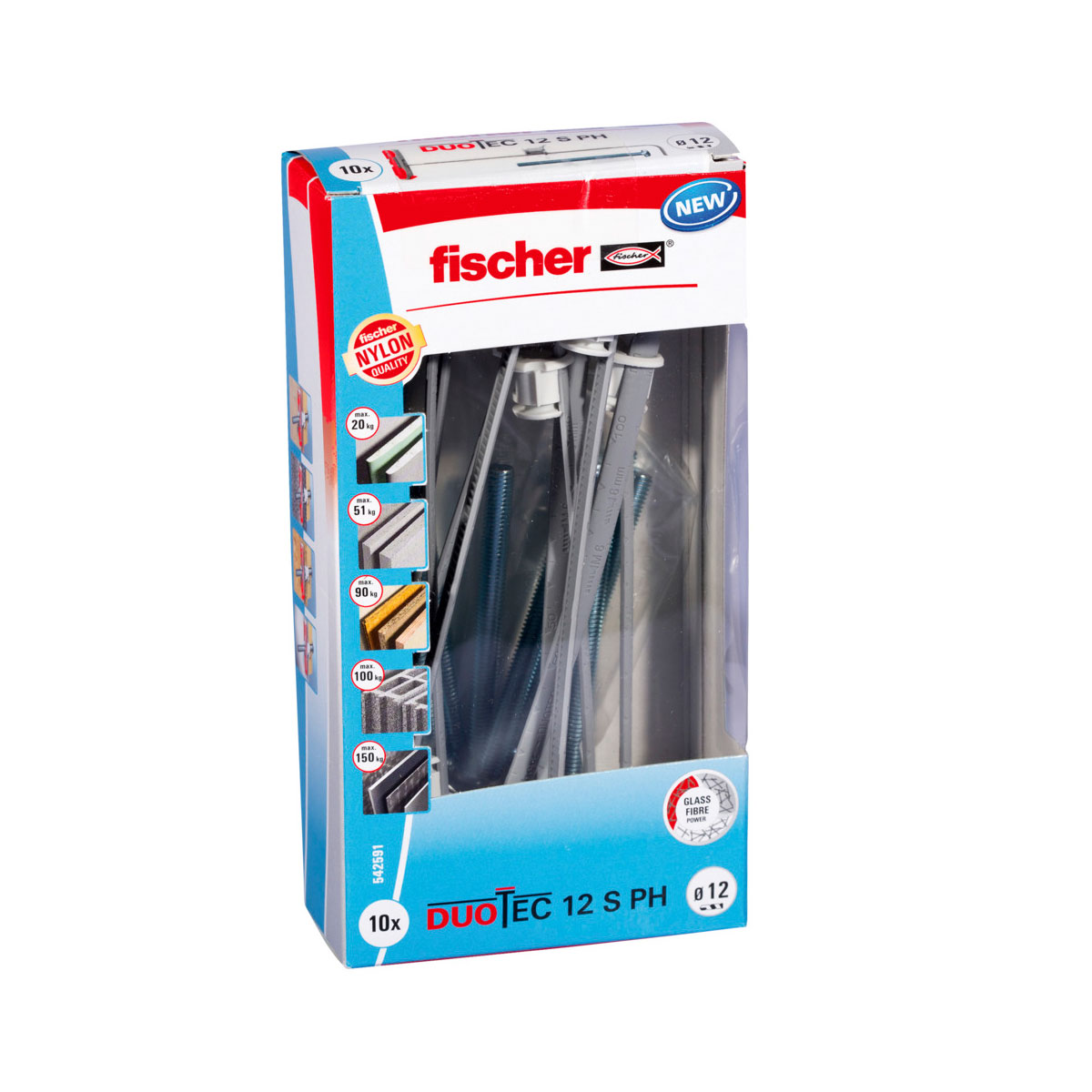 Fischer Kippdübel DuoTec 12 mit Panhead Schraube 10 Stück Bild 1