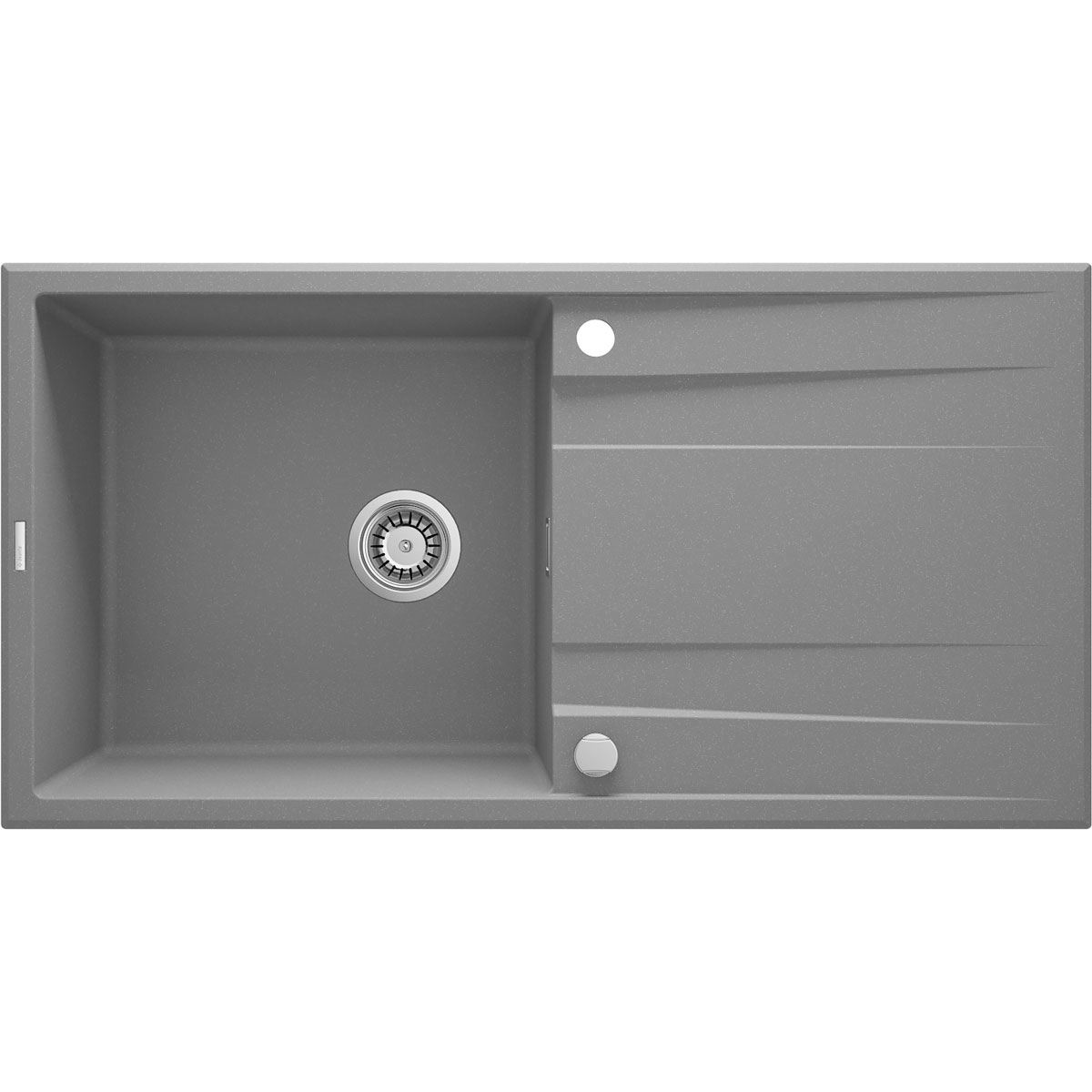 deante  1 Becken Granitspüle ERIDAN mit Abtropffläche grau metallic