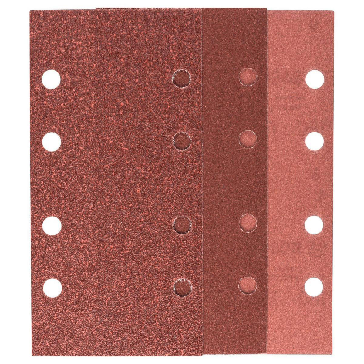Bosch  DIY Schleifblatt 93 x 185 mm 3xG60/4xG120/3xG180 8 Löcher Klett 10- teilig 