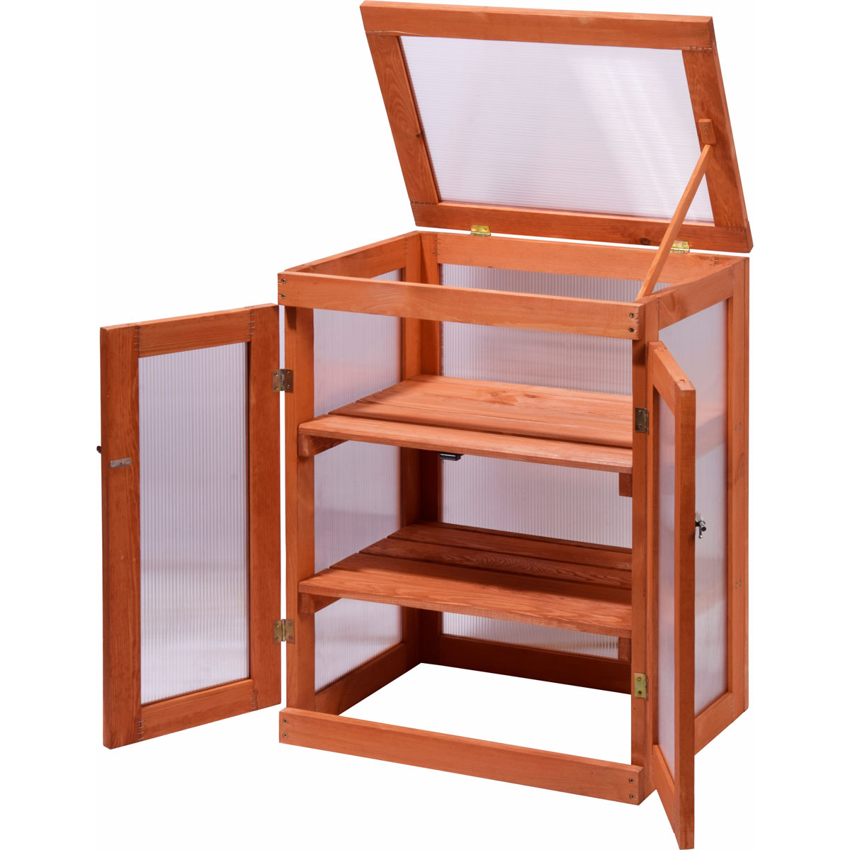 dobar Mini-Gewächshaus 58 x 76 x 43 cm braun Bild 3