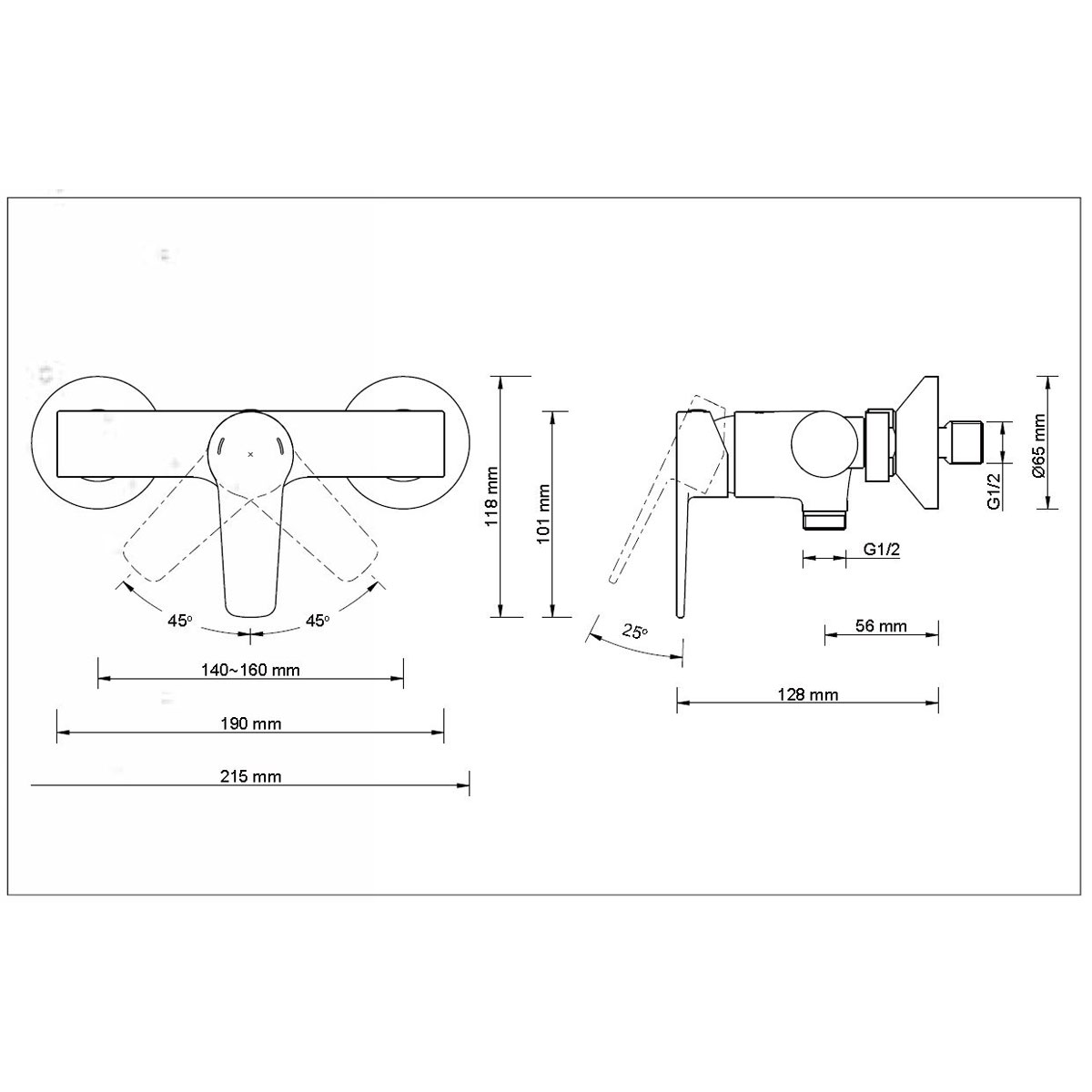 Lenz  Brausearmatur MOLA schwarz Bild 2