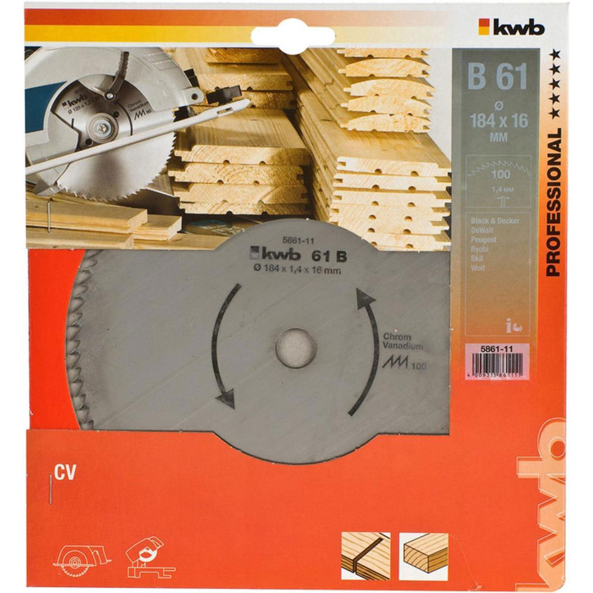 kwb  Profilholz-Kreissägeblätter für Handkreissägen Durchmesser 184 mm Bild 2