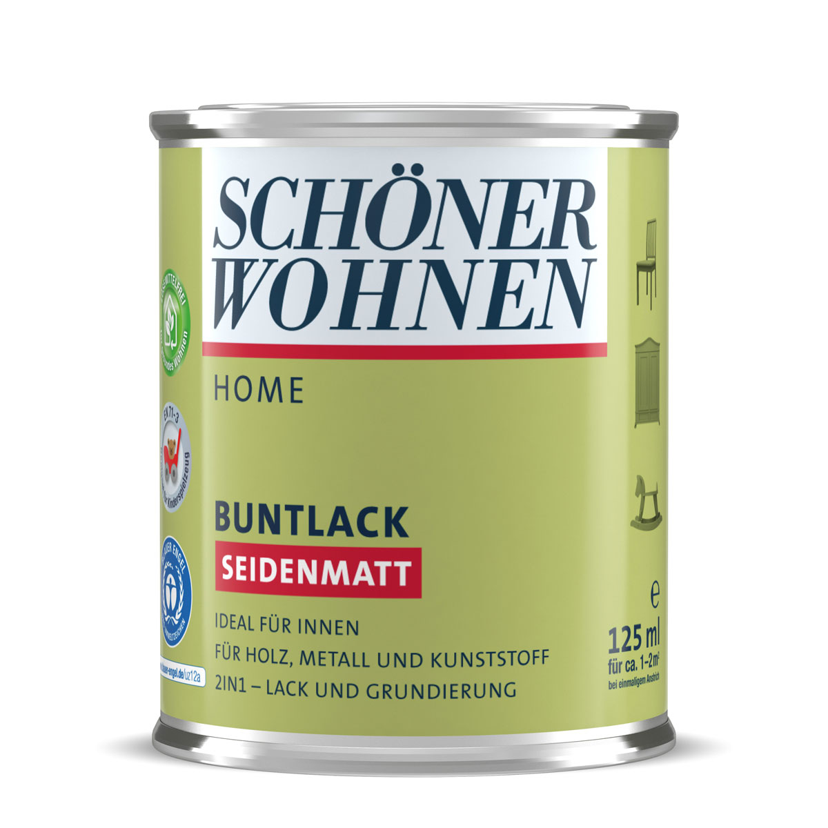 Schöner Wohnen Farbe Buntlack Home Altweiß seidenmatt 125 ml