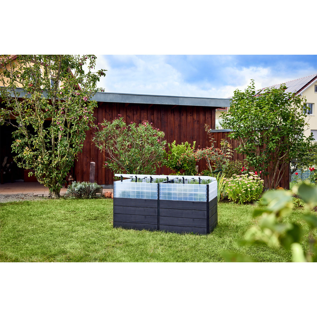 Garantia  Hochbeet Ergo Quadro TurboPlus 2 L 80 Wood, inkl. FLORA Wassersparsystem Bild 4