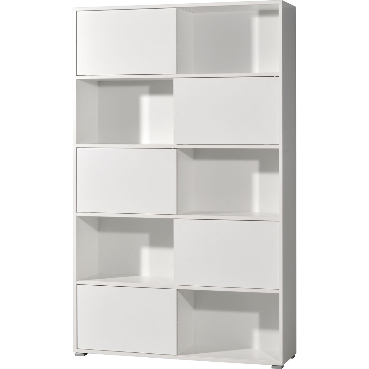 Schiebetürregal 120 x 196 x 35 cm weiß/Sonoma Eiche Bild 3