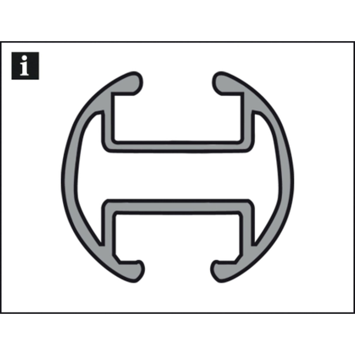 Gardinia Gardinenstange Chicago 200 cm mit Innenlauf II Durchmesser 20 mm Edelstahl-optik Bild 2