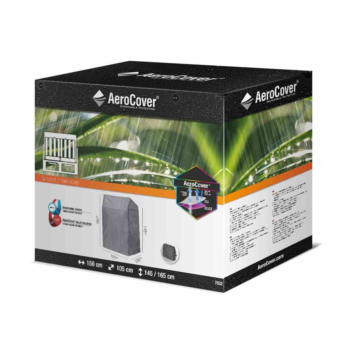 AeroCover Schutzhülle für Strandkörbe 150 x 105 x 165/145 cm anthrazit