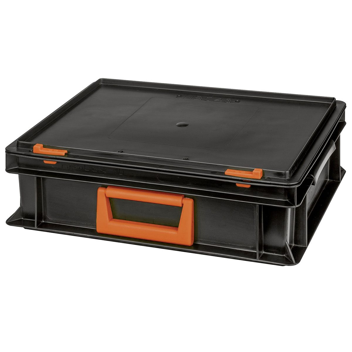 Tood Systemkoffer Newbox PC 10 stapelbar 34 x 30 x 13,3 cm schwarz-orange
