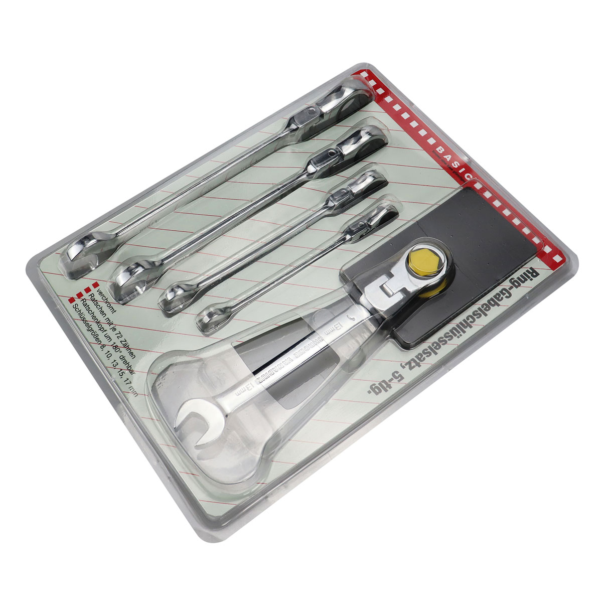 Basic Ring-Gabel-Schlüsselsatz 5 teilig Bild 1