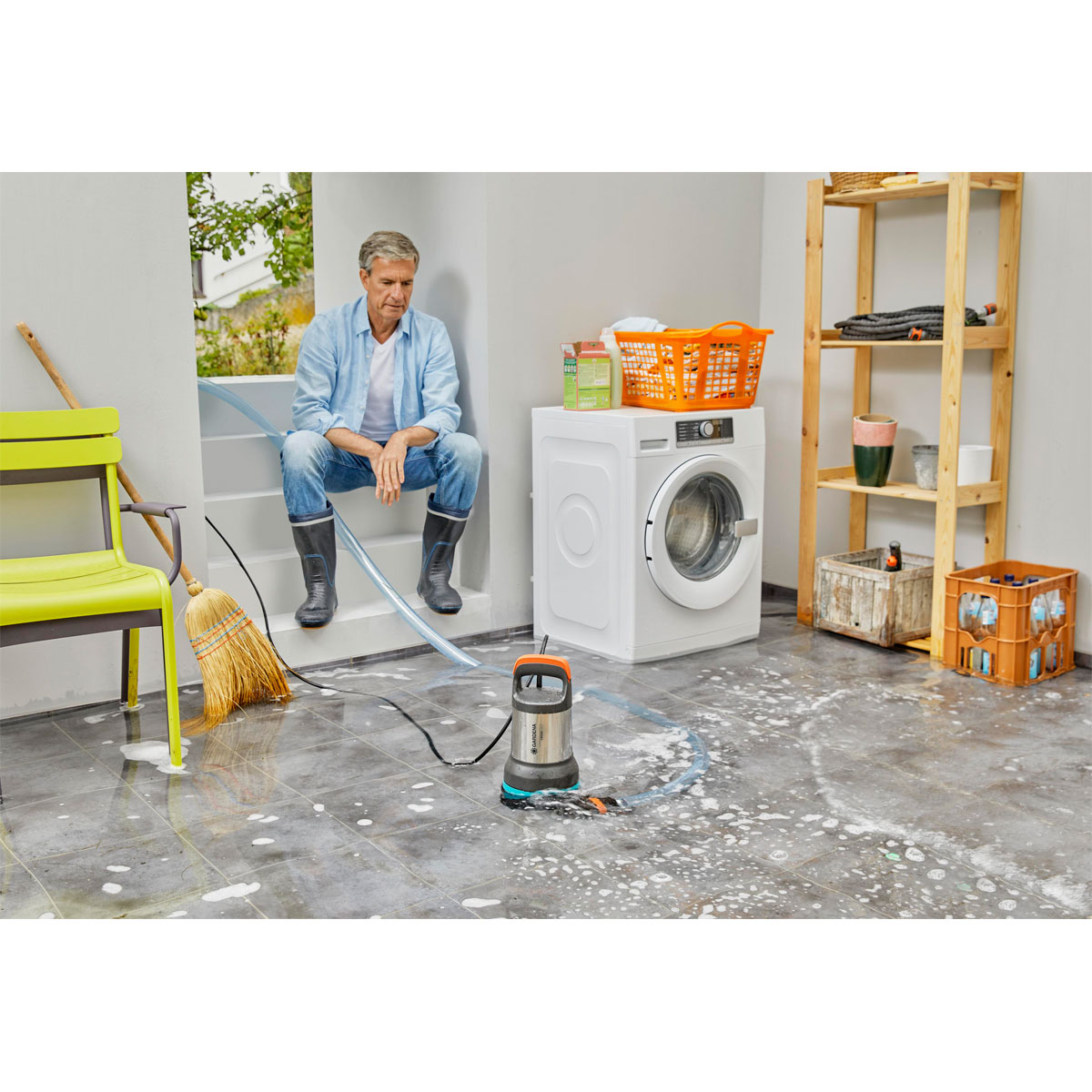 Gardena  Klar- und Schmutzwasser-Tauchpumpe 19500 mit Aquasensor Bild 2