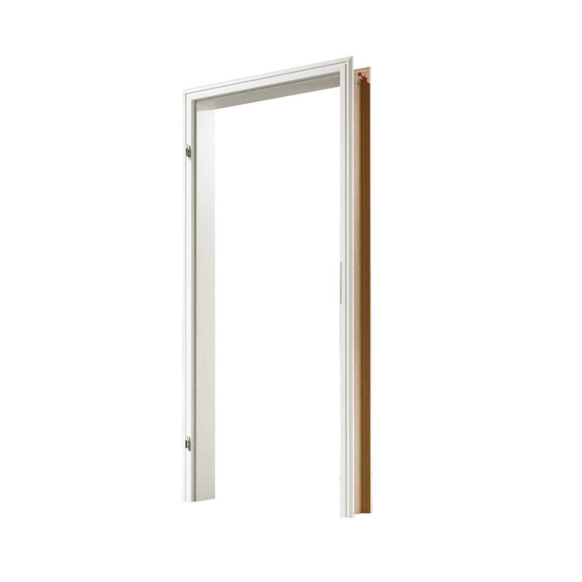 Borne Türzarge komplett CPL weiß mit profilierter Kante 98,5 x 198,5 x 14 cm DIN links