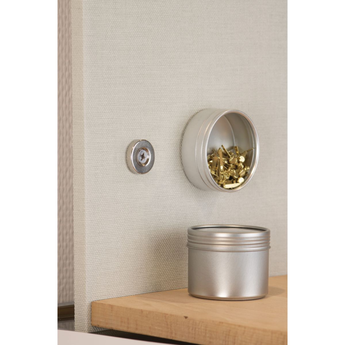 Magnet Neodym Ø 18 x 4mm, mit Senkbohrung Ø 4,5 mm, silber Bild 5