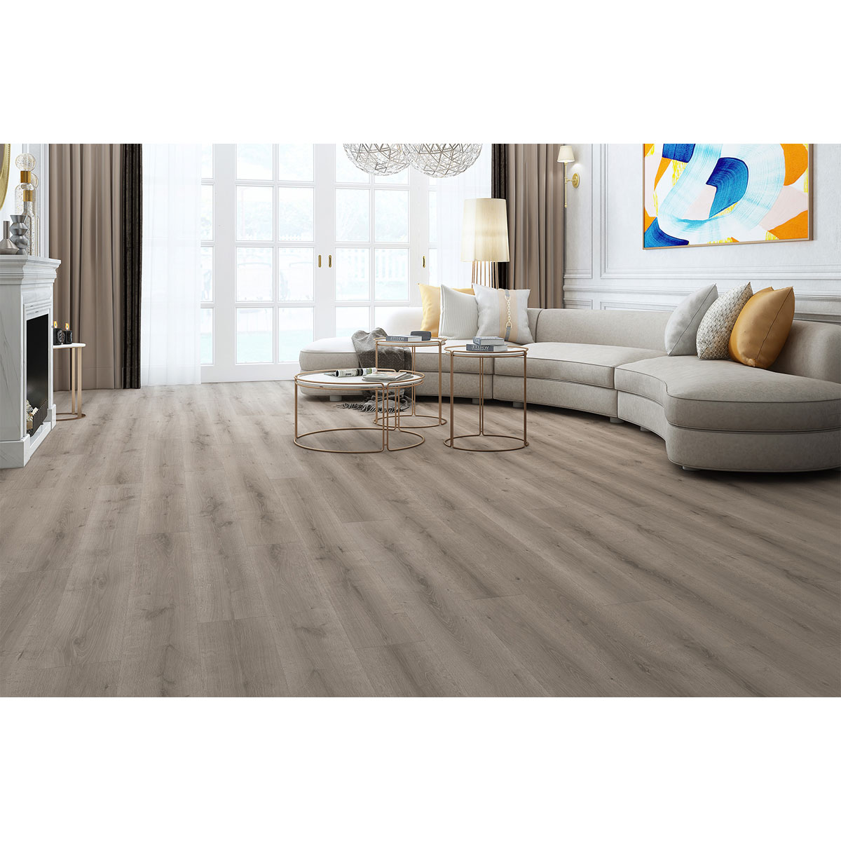 Specht Laminat Aqua Eiche grau 128,5x19,2x0,8 cm Bild 4